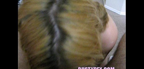 Pregnant blonde giving head